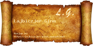 Lajbiczjer Gina névjegykártya